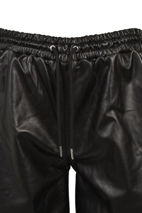 LEATHER SHORTS / BLK