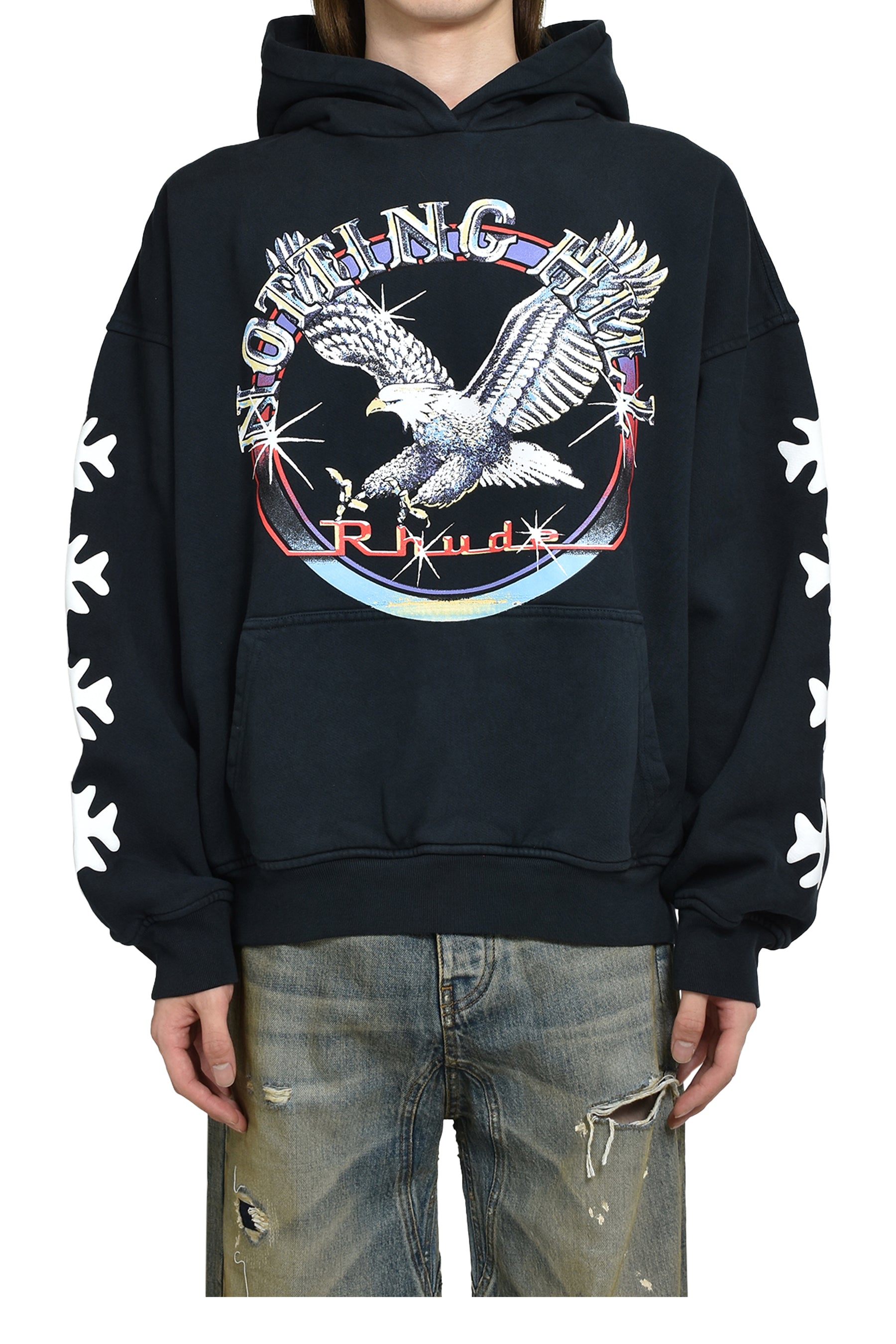 NOTTING HILL EAGLE HOODIE / VTG BLK