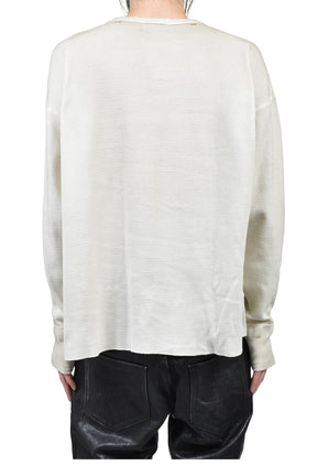 CLASSIC LOGO DISTRESSED THERMAL LS / DIRT WHT