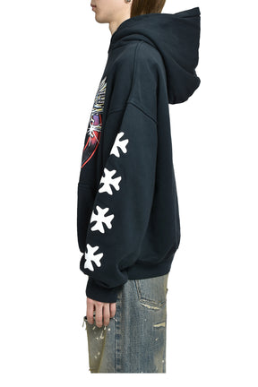 NOTTING HILL EAGLE HOODIE / VTG BLK