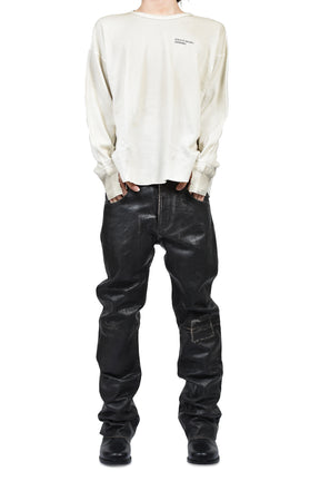 CLASSIC LOGO DISTRESSED THERMAL LS / DIRT WHT