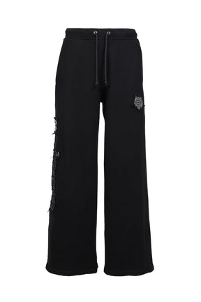 EURO TRIPPED PATCHED LOUNGE PANTS / BLK