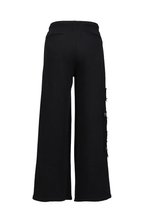 EURO TRIPPED PATCHED LOUNGE PANTS / BLK