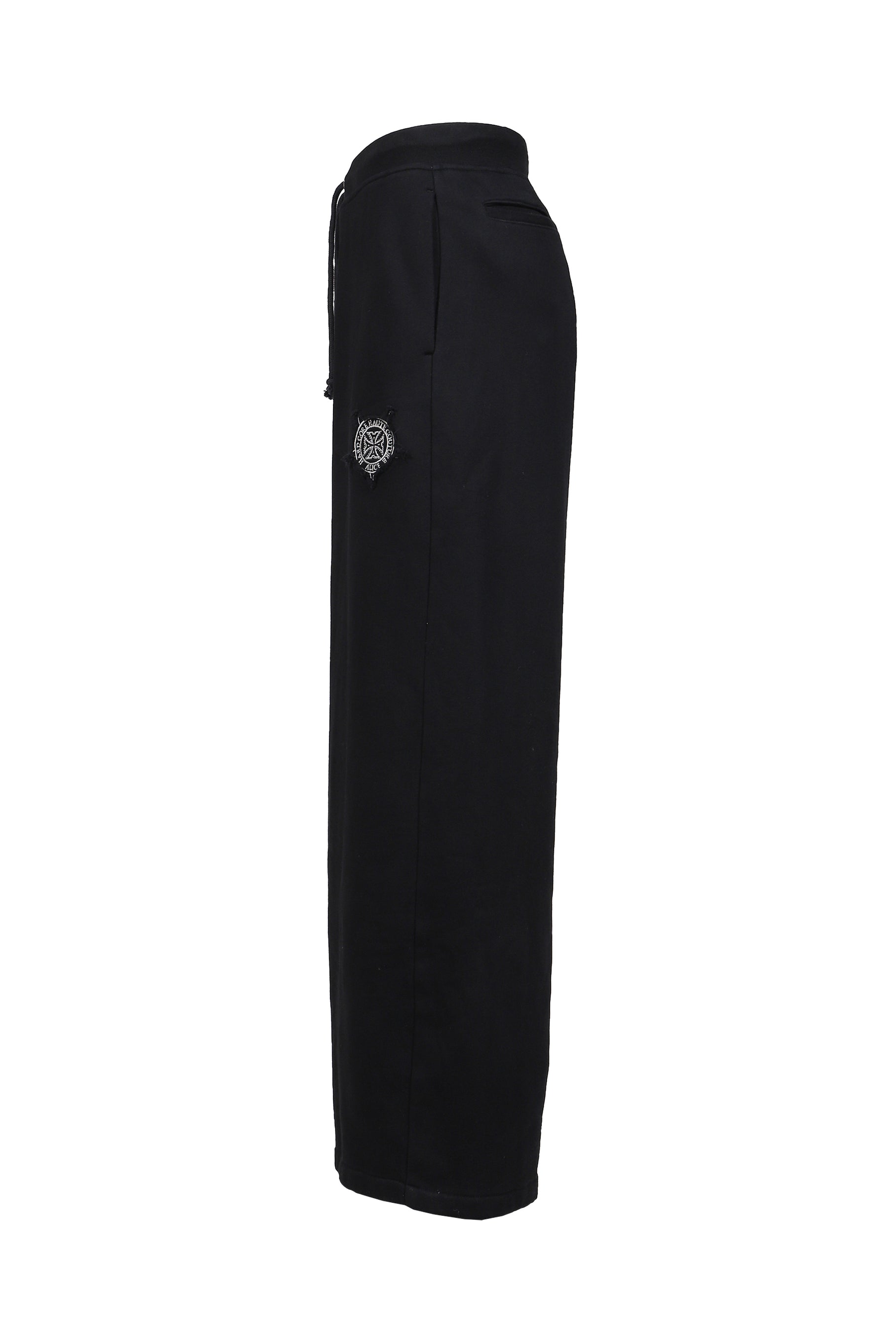 EURO TRIPPED PATCHED LOUNGE PANTS / BLK