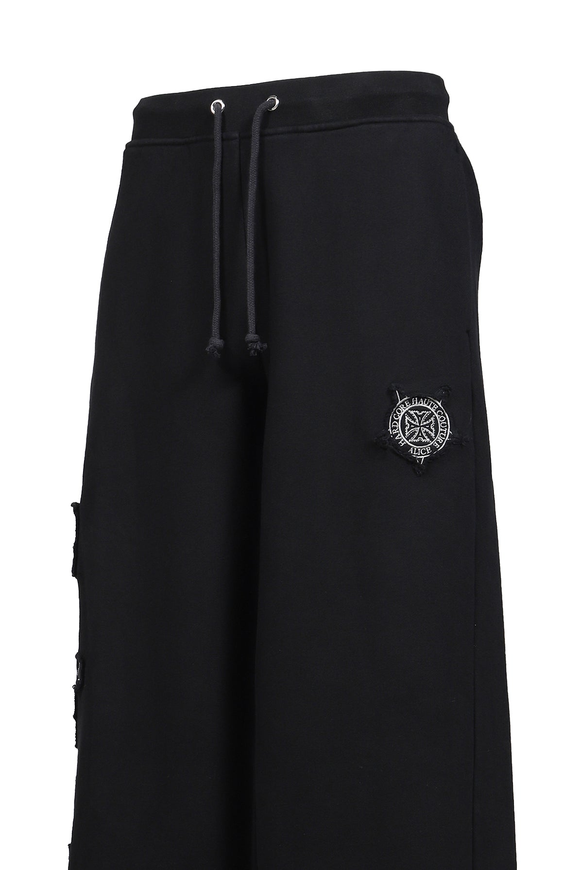 EURO TRIPPED PATCHED LOUNGE PANTS / BLK