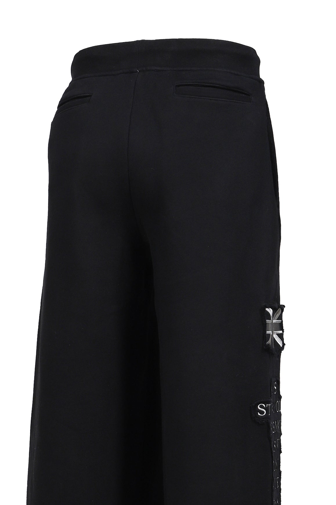 EURO TRIPPED PATCHED LOUNGE PANTS / BLK