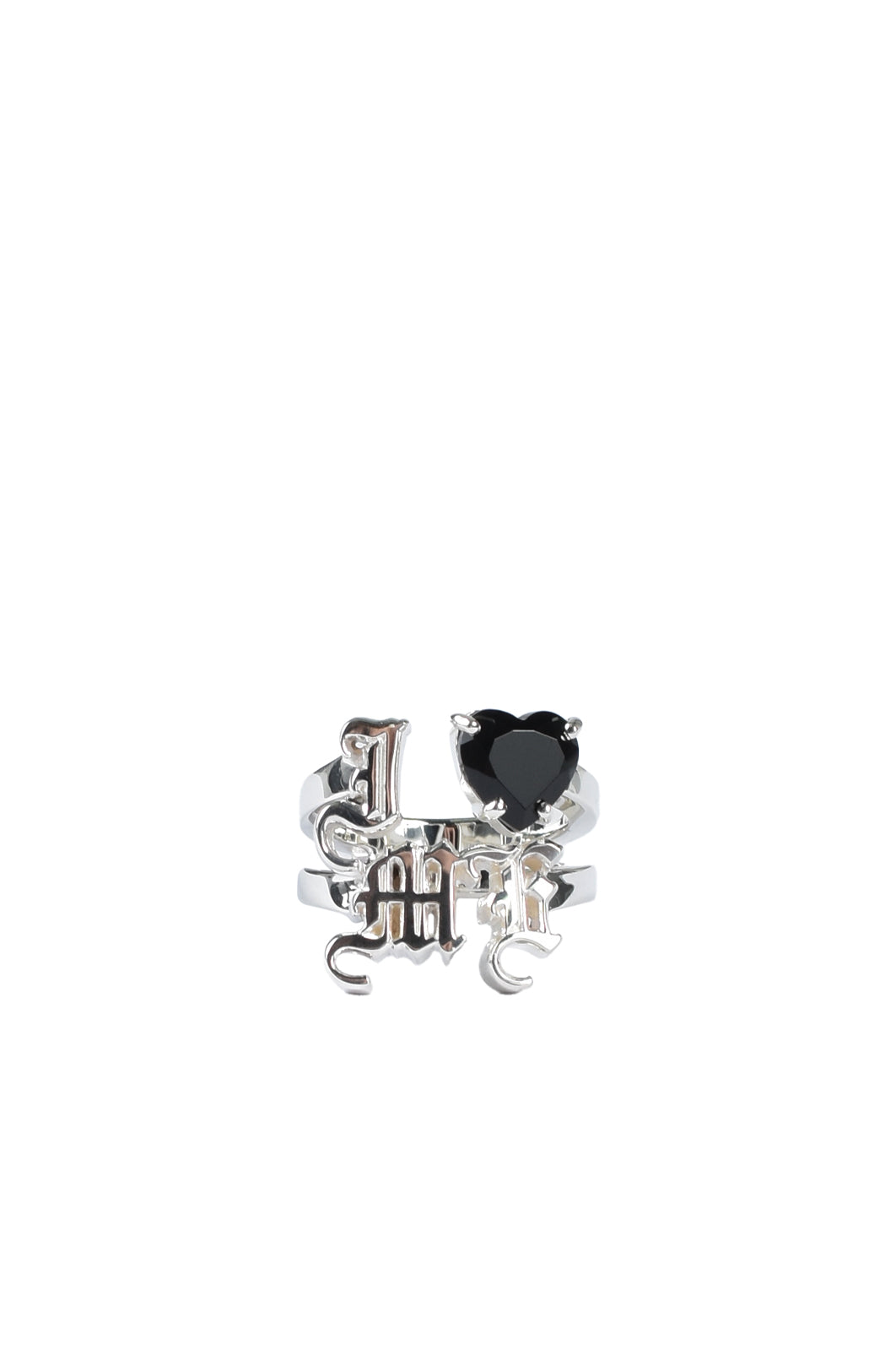 "I LOVE ME" RING (SV925) / ONYX