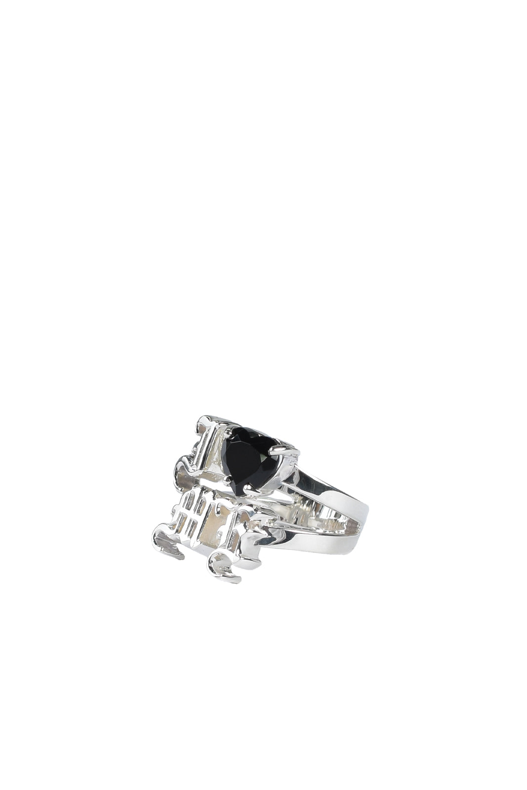 "I LOVE ME" RING (SV925) / ONYX