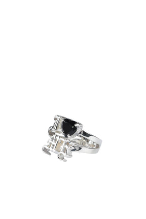 "I LOVE ME" RING (SV925) / ONYX