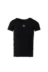 ORGANIC COTTON 1X1 RIB T-SHIRT / BK99 BLK