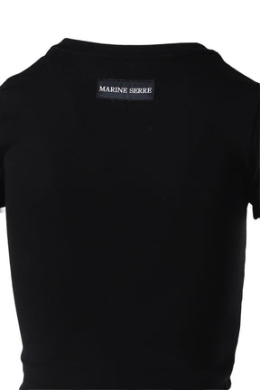 ORGANIC COTTON 1X1 RIB T-SHIRT / BK99 BLK