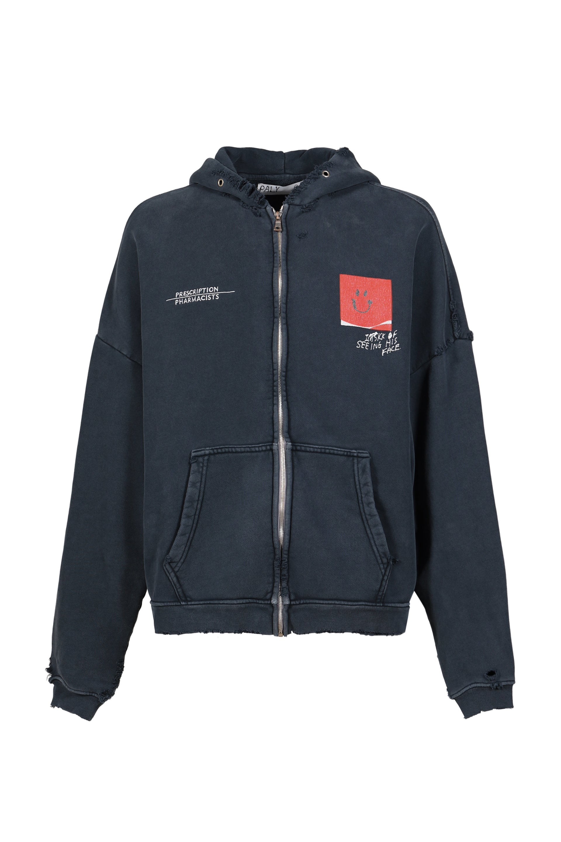 PHARMACY ZIP HOODED SWEATSHIRT (20TH EXCLUSIVE) / BLK