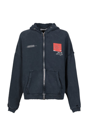 PHARMACY ZIP HOODED SWEATSHIRT (20TH EXCLUSIVE) / BLK