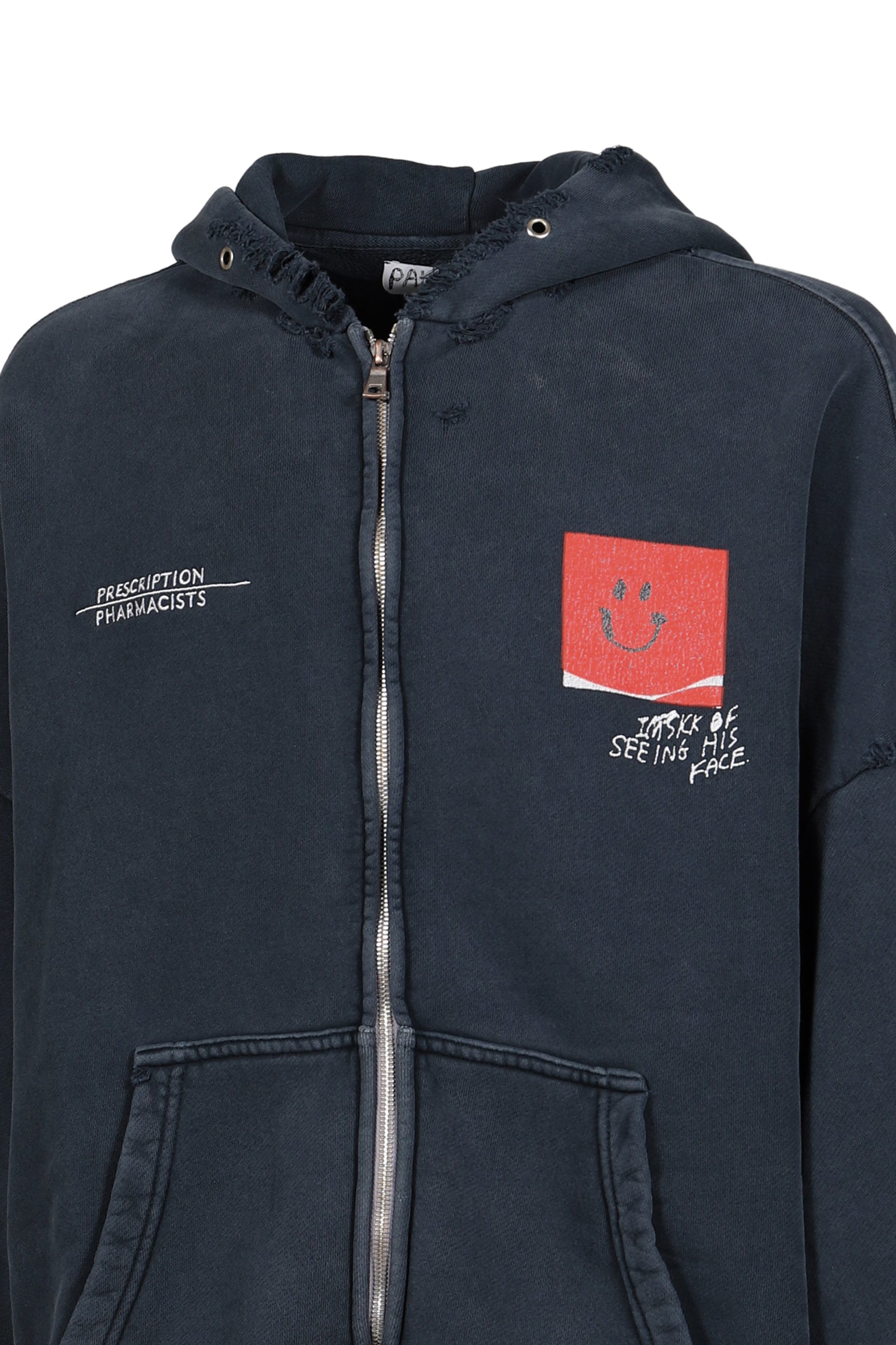 PHARMACY ZIP HOODED SWEATSHIRT (20TH EXCLUSIVE) / BLK