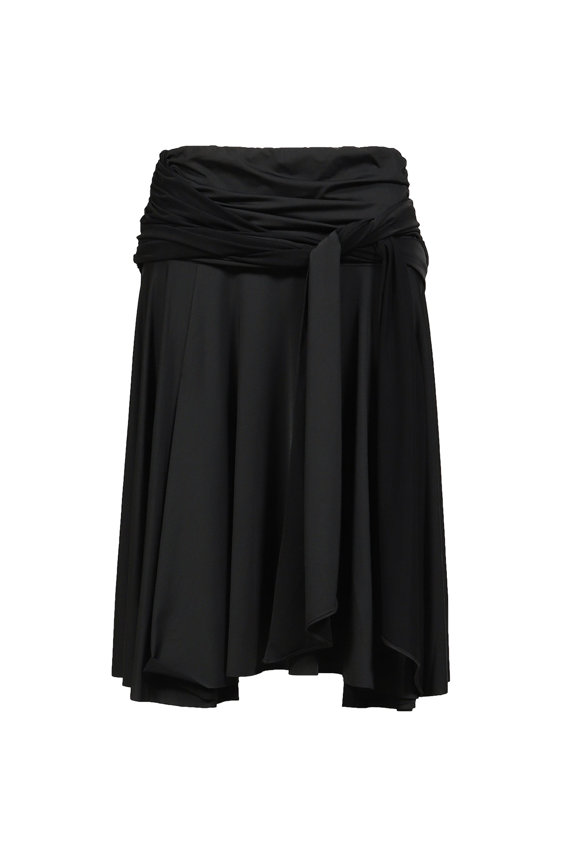 GLOWNY グロウニー SS26 DRAPED WAVE SKIRT / BLK - NUBIAN ヌビアン