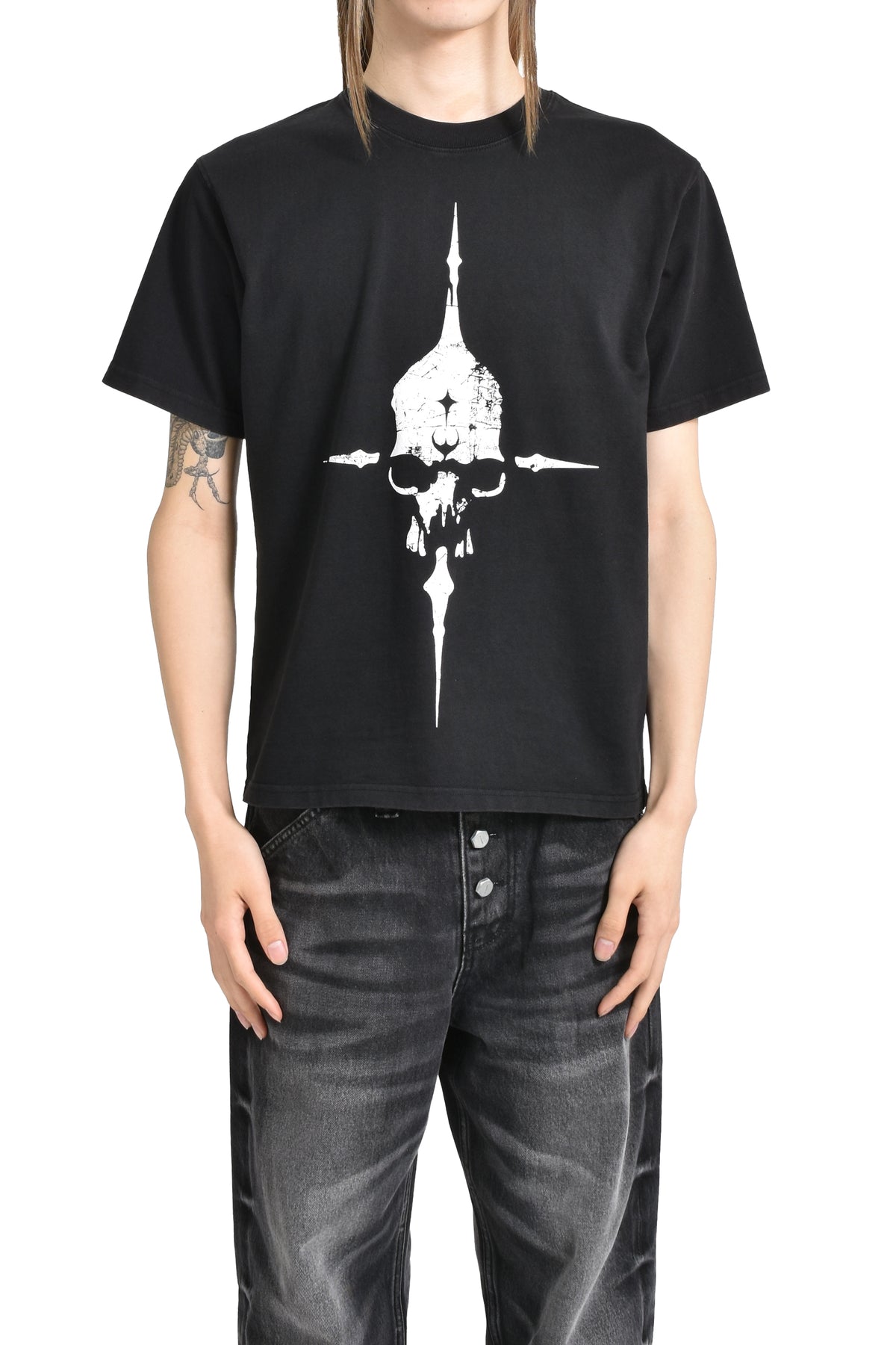 SKULL T-SHIRT / BLK