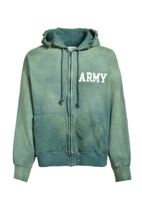 ARMY ZIP HOODIE AGED / AGED GRN