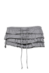 DECONSTRUCTED JERSEY FRILL BLOOMERS - GREY / GRY