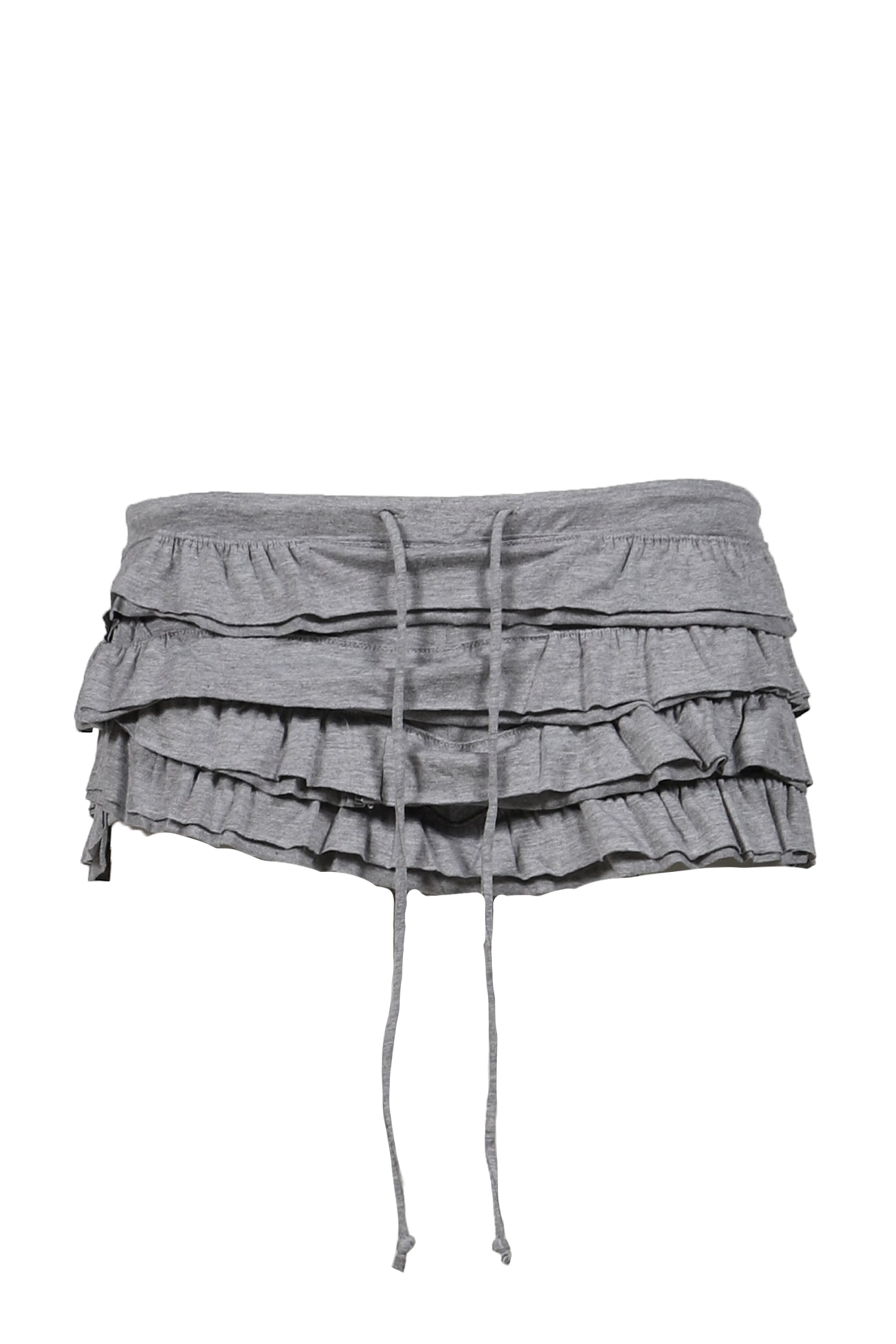 DECONSTRUCTED JERSEY FRILL BLOOMERS - GREY / GRY