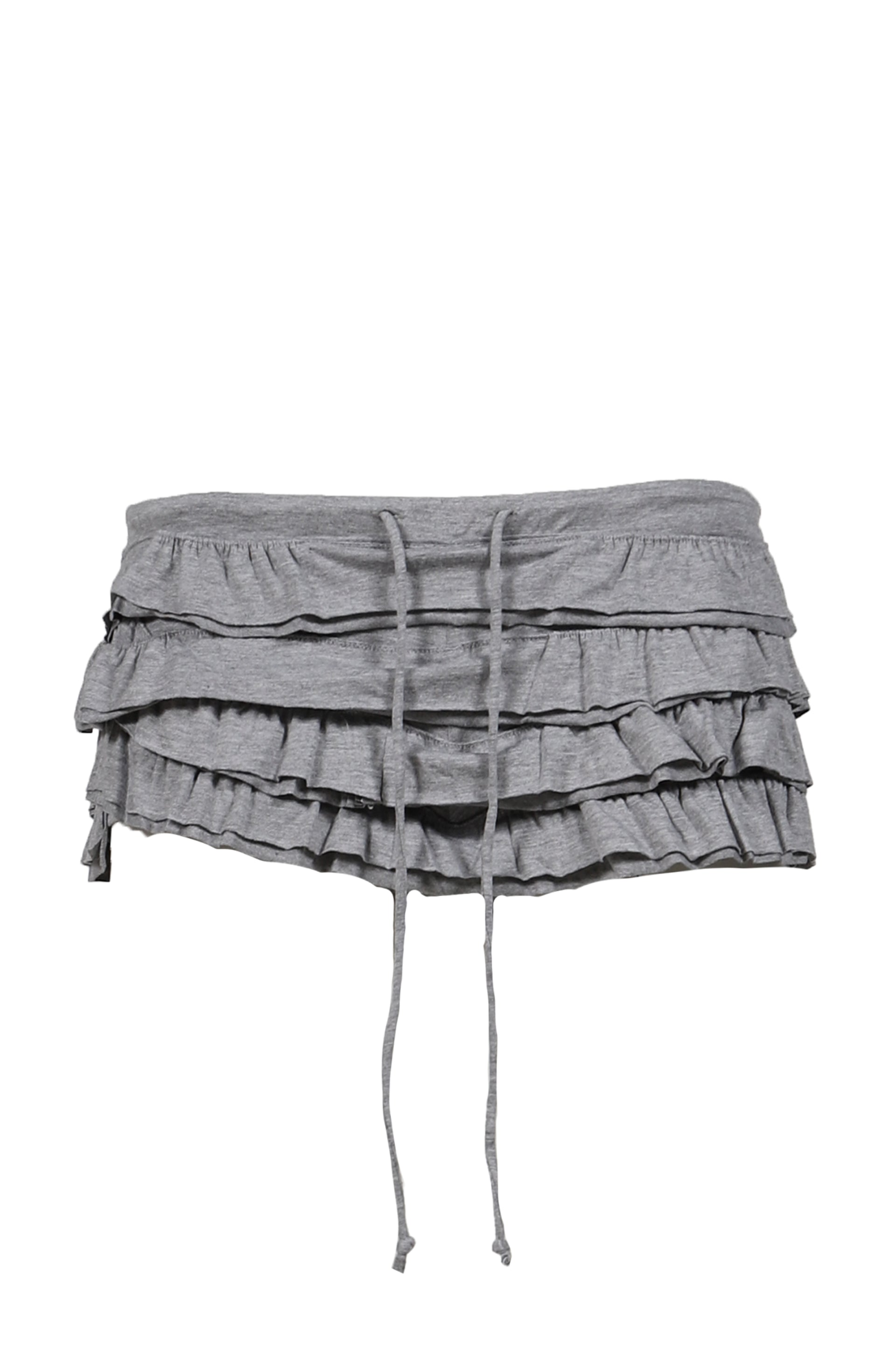 DECONSTRUCTED JERSEY FRILL BLOOMERS - GREY / GRY