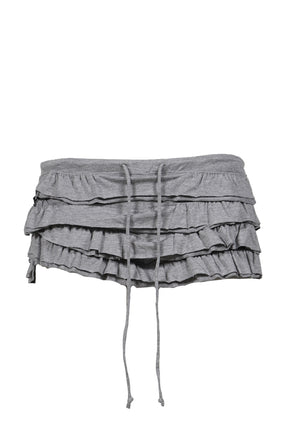 DECONSTRUCTED JERSEY FRILL BLOOMERS - GREY / GRY