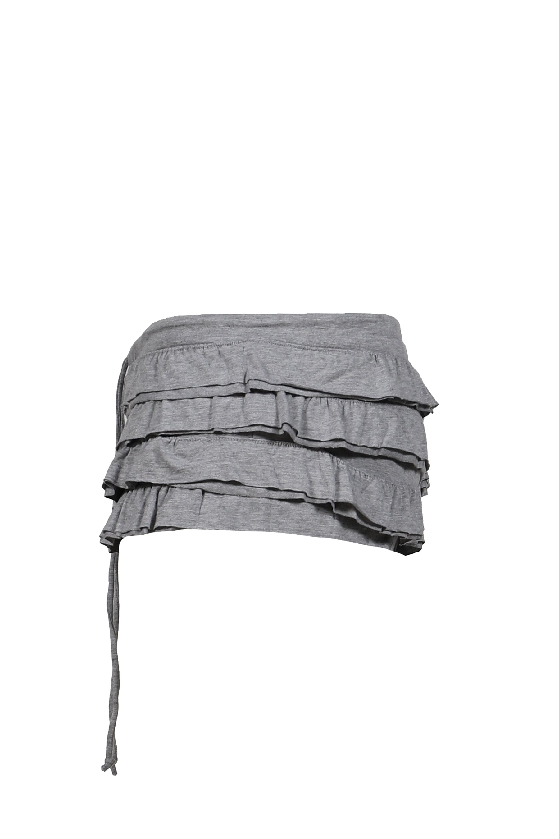 DECONSTRUCTED JERSEY FRILL BLOOMERS - GREY / GRY
