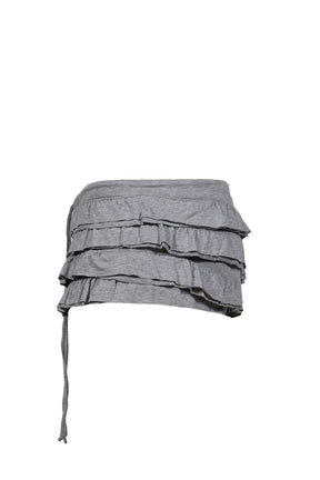 DECONSTRUCTED JERSEY FRILL BLOOMERS - GREY / GRY