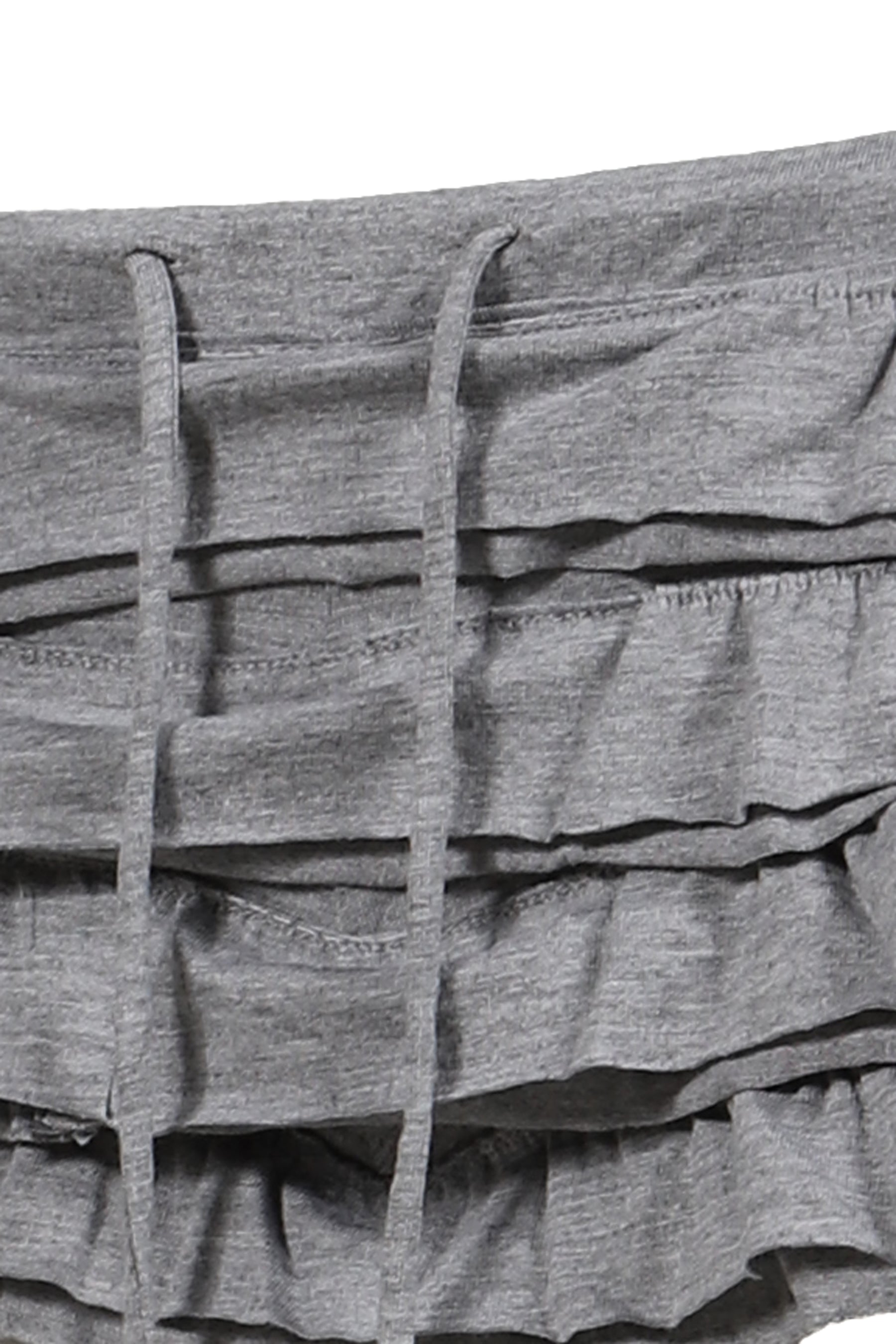 DECONSTRUCTED JERSEY FRILL BLOOMERS - GREY / GRY