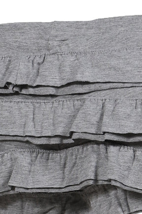 DECONSTRUCTED JERSEY FRILL BLOOMERS - GREY / GRY