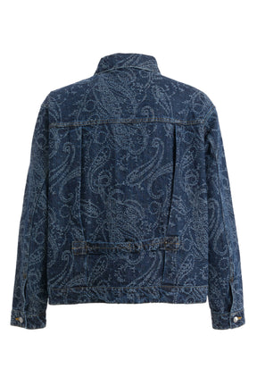 Alexander Wang Jacquard-pattern Silk Shirt In Blue Bells
