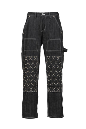 ANGELS STUDDED WORK PANTS / BLK 