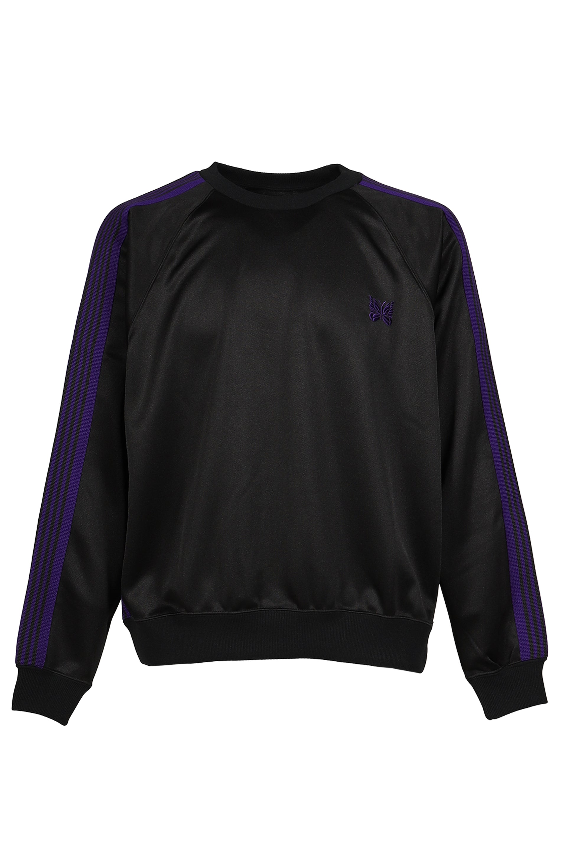 TRACK CREW NECK SHIRT - POLY SMOOTH / BLK