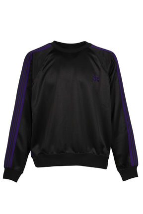 TRACK CREW NECK SHIRT - POLY SMOOTH / BLK