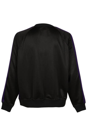 TRACK CREW NECK SHIRT - POLY SMOOTH / BLK