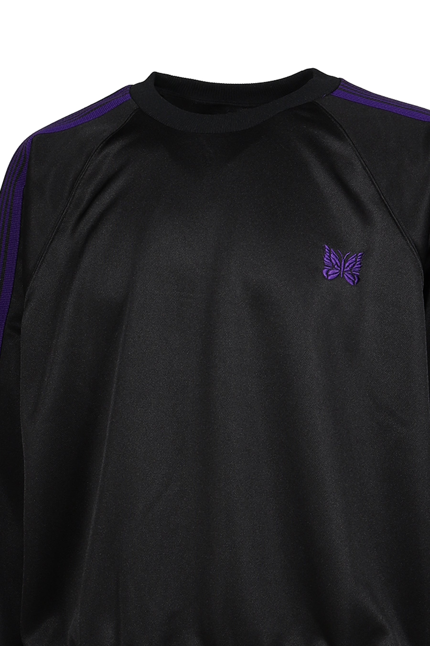TRACK CREW NECK SHIRT - POLY SMOOTH / BLK