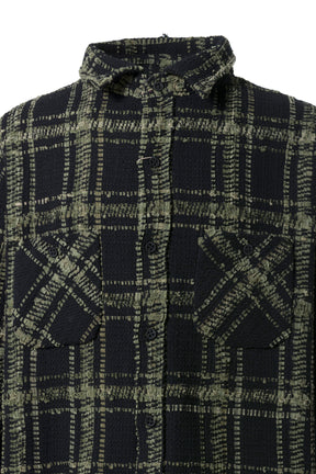 READYMADE SS23 CHECK TWEED SHIRT / GRN - NUBIAN