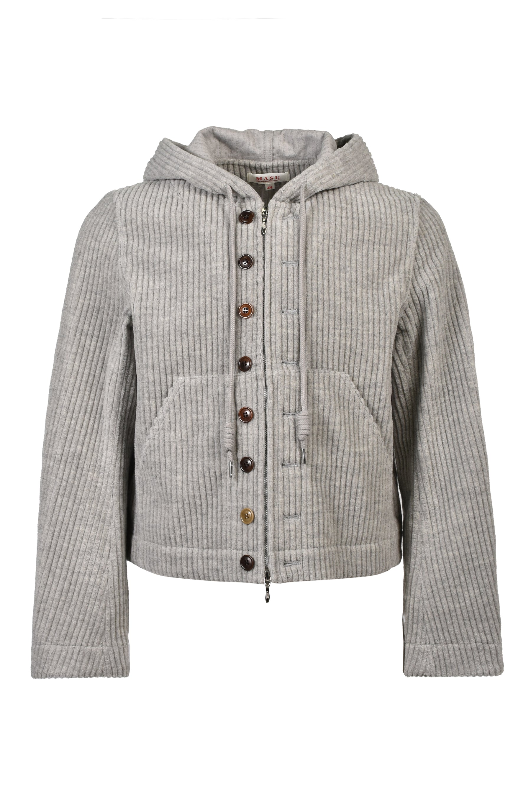 CORDUROY WORKER'S HOODED JACKET / HEATHER GRY
