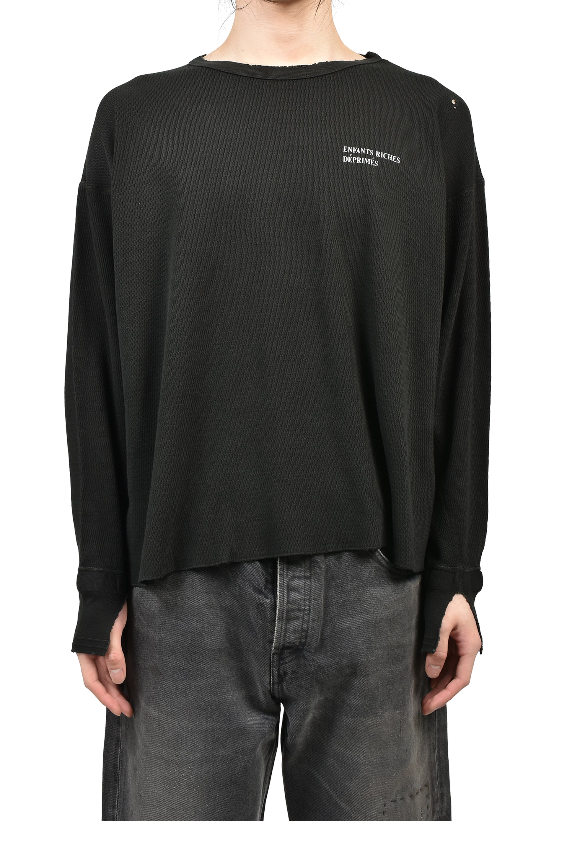 CLASSIC LOGO DISTRESSED THERMAL LS / CHA