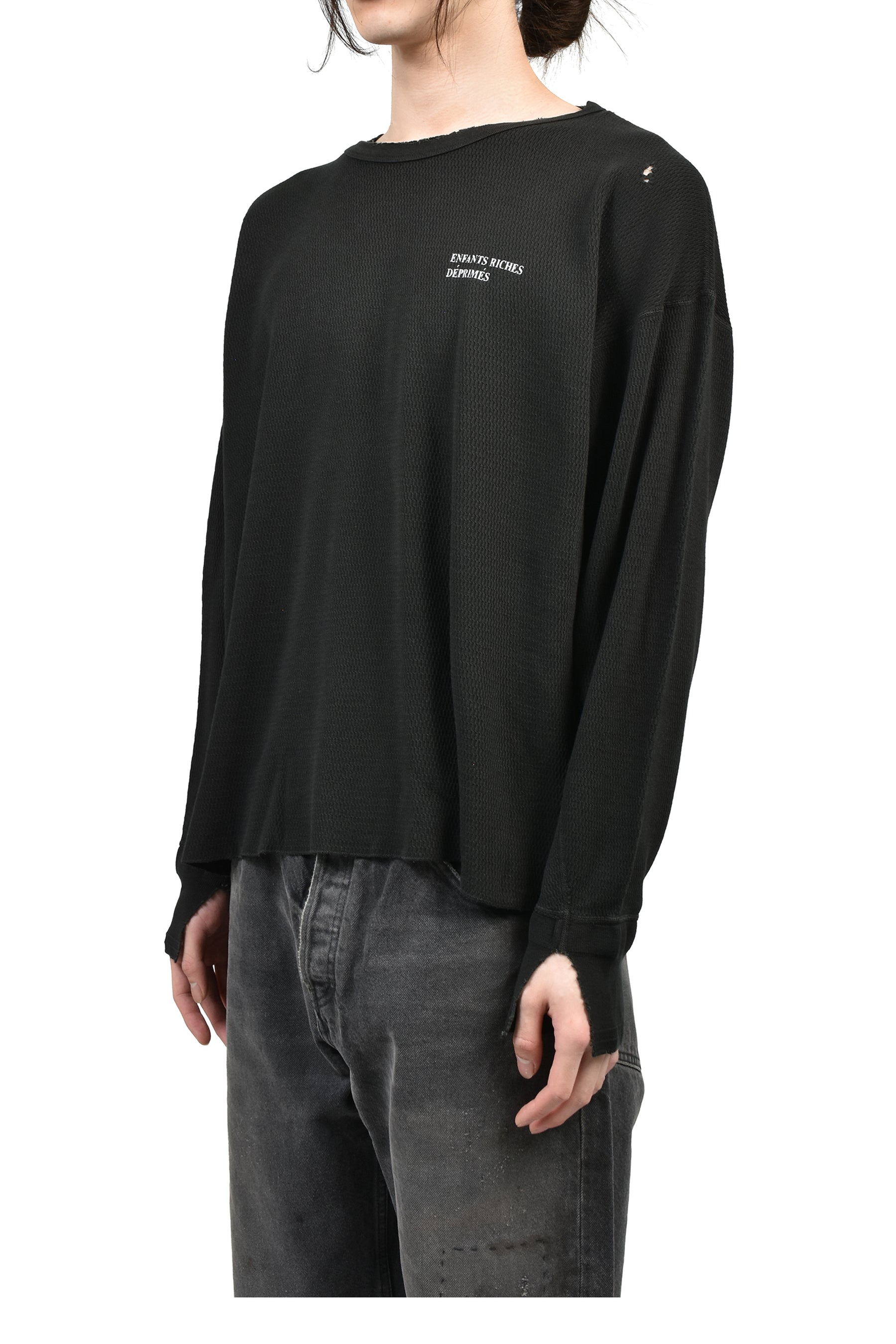 CLASSIC LOGO DISTRESSED THERMAL LS / CHA