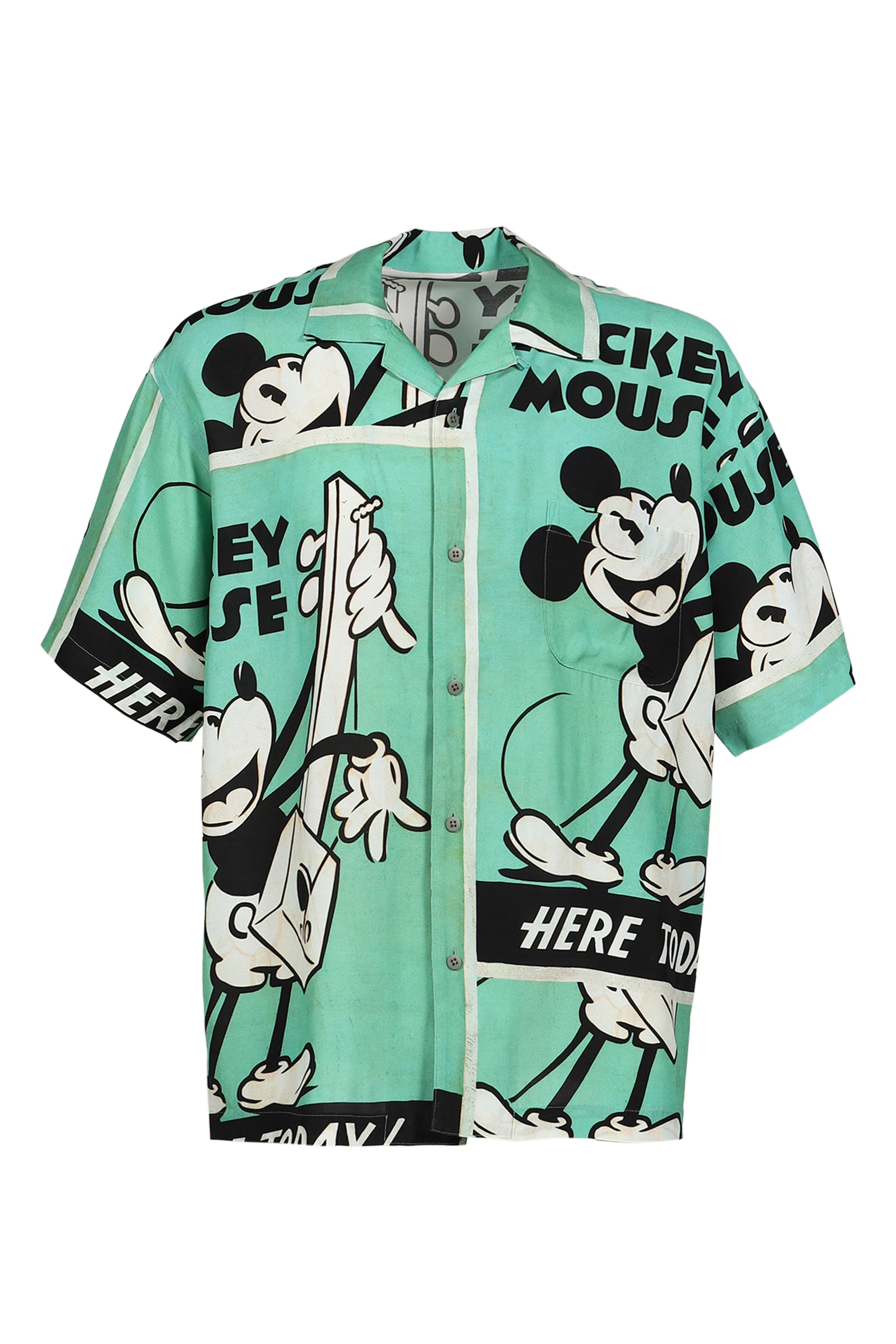 DISNEY VP / PC ALOHA COLLECTION ALOHA SHIRT / MICKEY & GUITAR / GRN