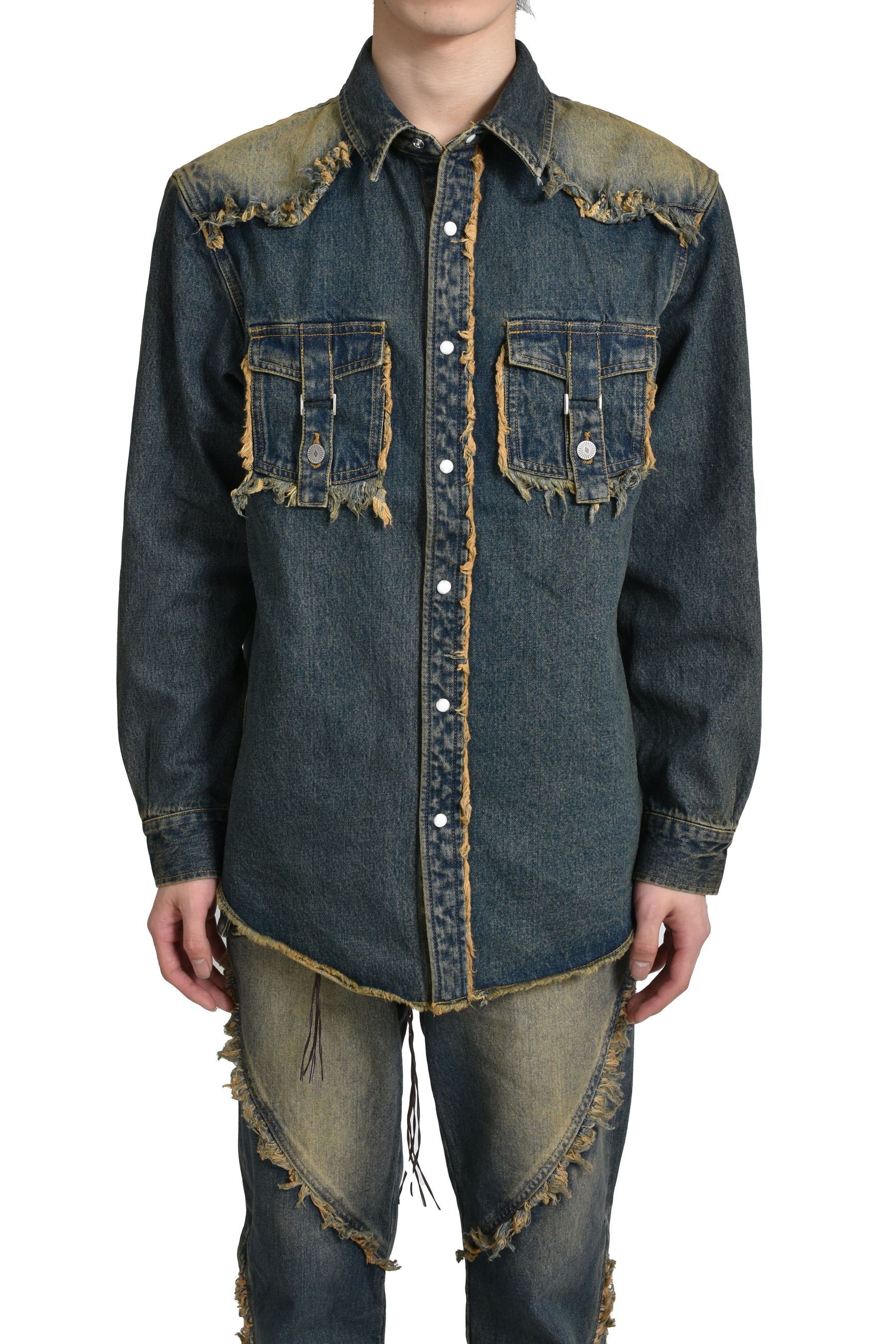 FRINGE DENIM SHIRTS / IND