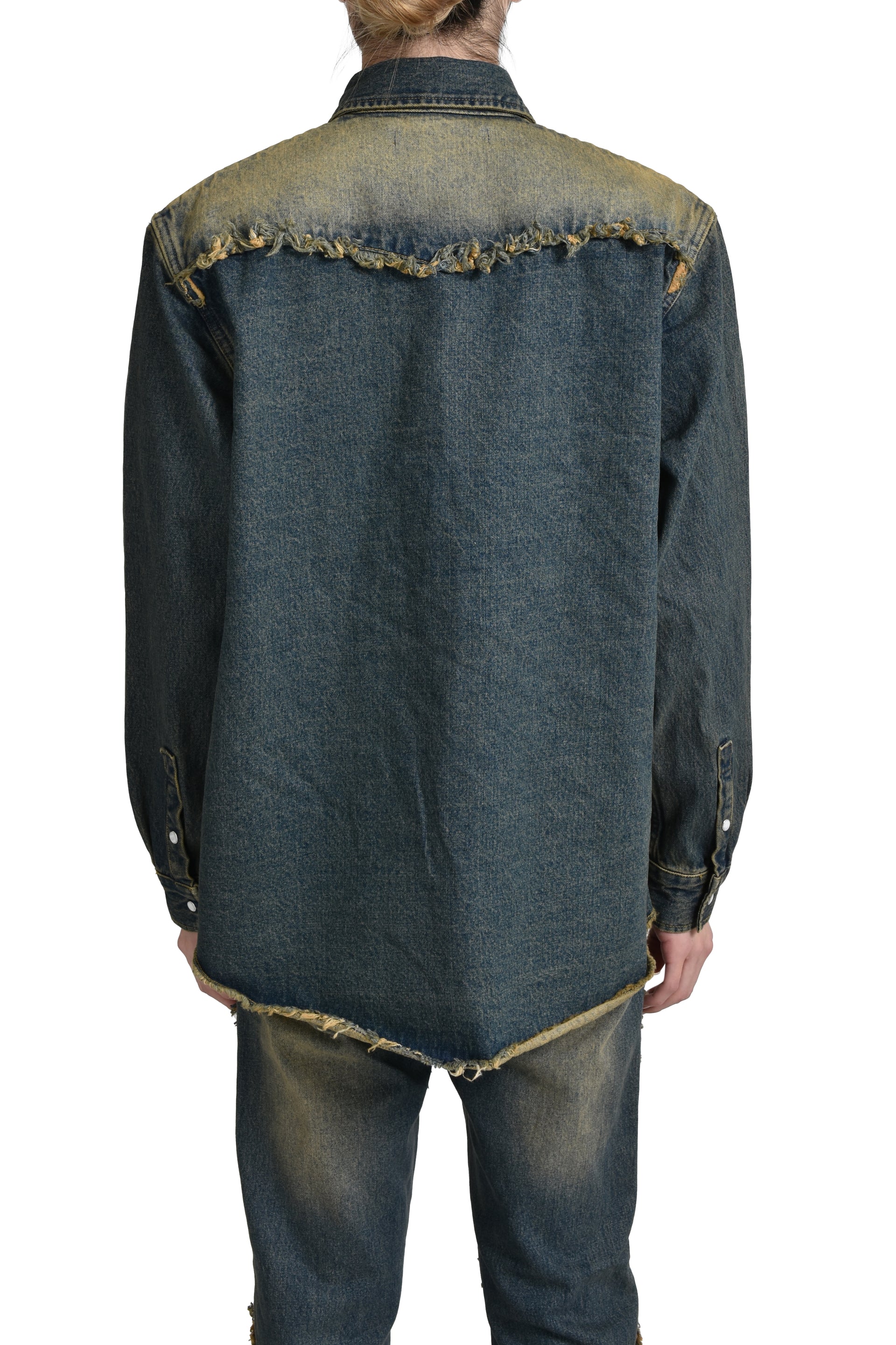 JUN/NAKAYAMA FRINGE DENIM SHIRTS / IND