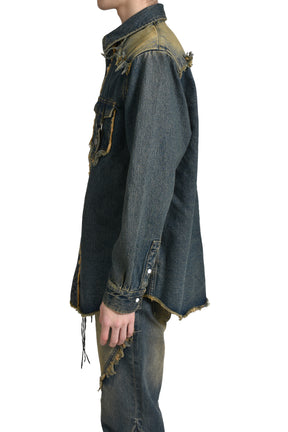 FRINGE DENIM SHIRTS / IND