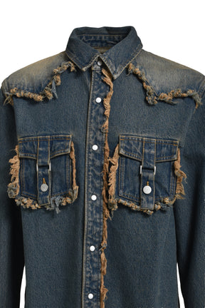 FRINGE DENIM SHIRTS / IND