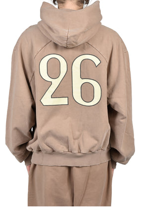 "26" CLASSIC FIT HALF RAGLAN HOODIE / DUNE PEARL