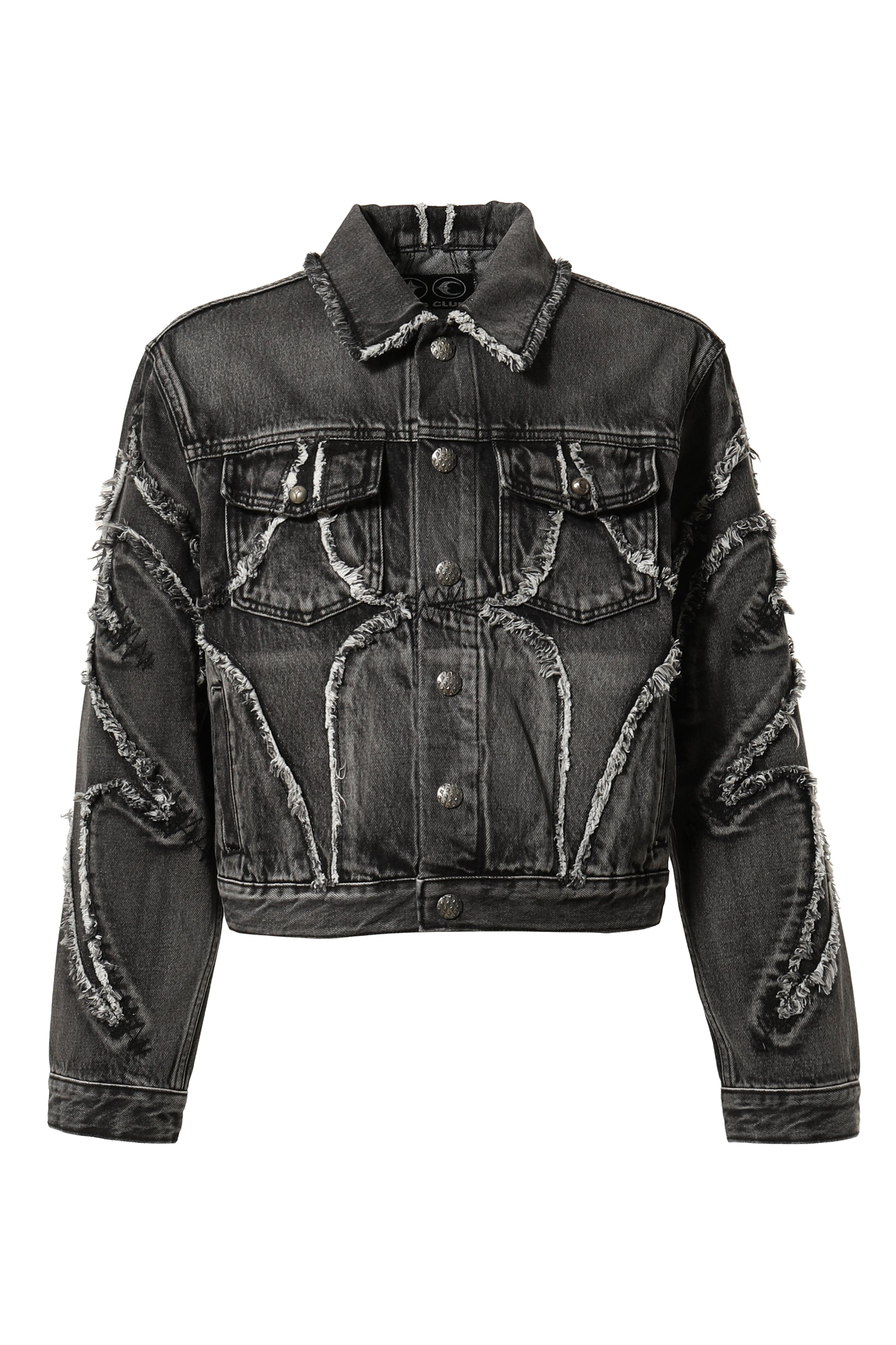 Sankuanz Studded Denim Jacket - Black | Garmentory