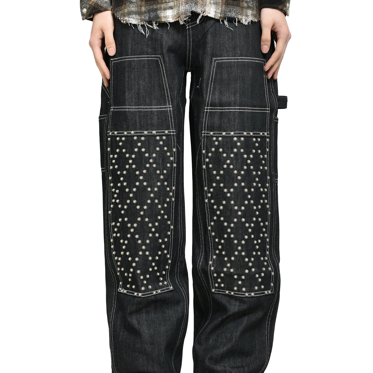 【新品タグ付き】SACRA アブストラクトペインティングパンツ　36 新品タグ付き】SACRA アブストラクトペインティングパンツ 36