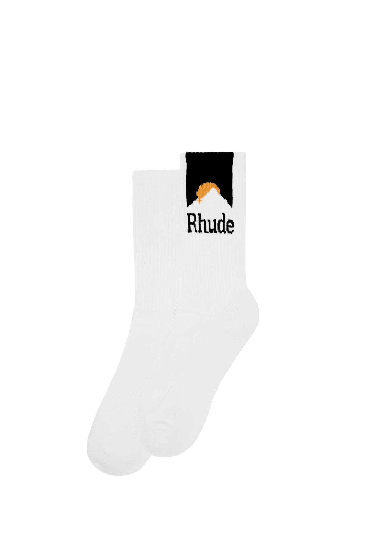 RHUDE MOONLIGHT SOCK/WHT BLK YEL