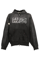 LUKE FLEECE HOODIE / BLK