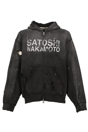 LUKE FLEECE HOODIE / BLK